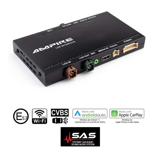 Interfejs Ampire LDS-A6C6-CP Interfejs Plug&Play do integracji smartfona z systemem multimedialnym samochodu